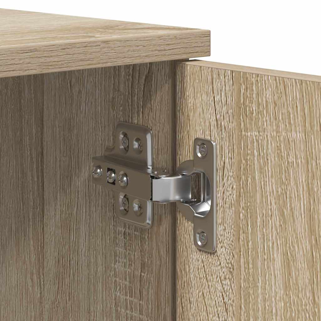 Bettrahmen mit Speicher Sonoma-Eiche 90 x 200 cm Holzwerkstoff