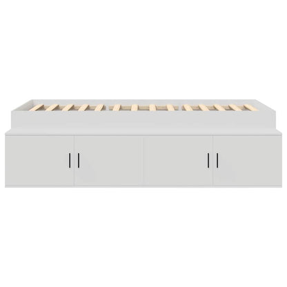 Bettrahmen mit Schubladen Weiß 70 x 190 cm Holzwerkstoff
