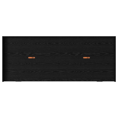 Bettrahmen Schwarz Eichen-Optik 100 x 200 cm Holzwerkstoff