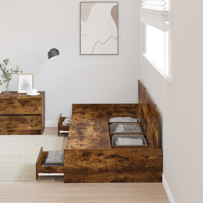 Bettrahmen Geräucherte Eiche 80 x 200 cm Holzwerkstoff