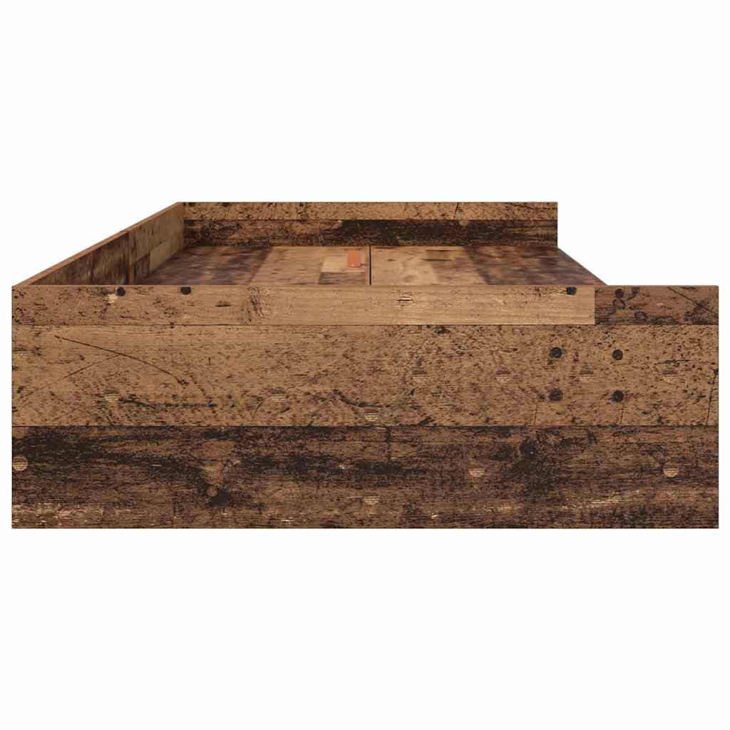 Bettrahmen mit Kopfteil Altholz 80 x 200 cm Holzwerkstoff