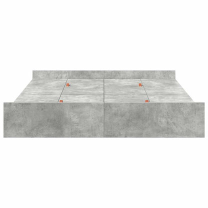 vidaXL Aufbewahrungsbettgestell Beton Grau 150 x 200 cm Holzwerkstoff