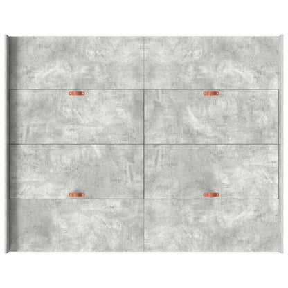 vidaXL Aufbewahrungsbettgestell Beton Grau 150 x 200 cm Holzwerkstoff