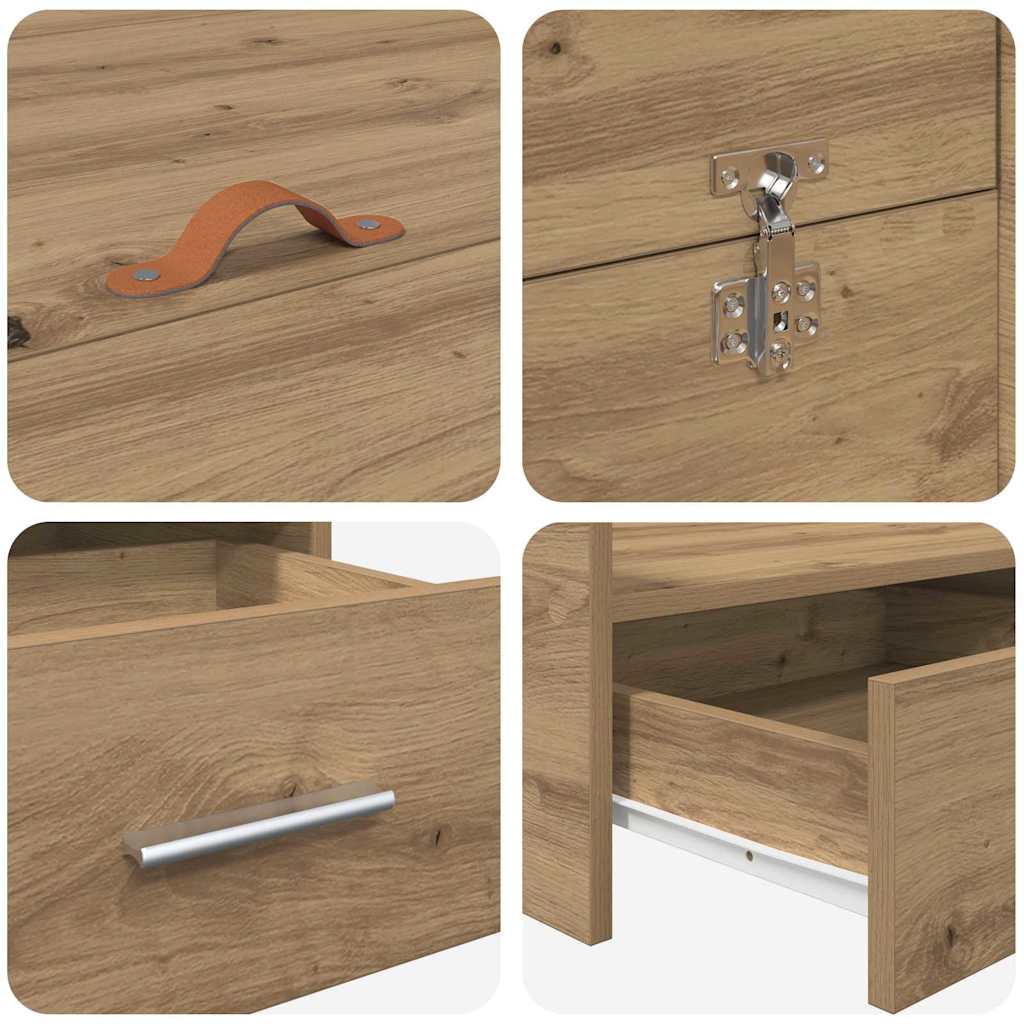 Aufbewahrungsbettgestell Artisan-Eiche 150 x 200 cm