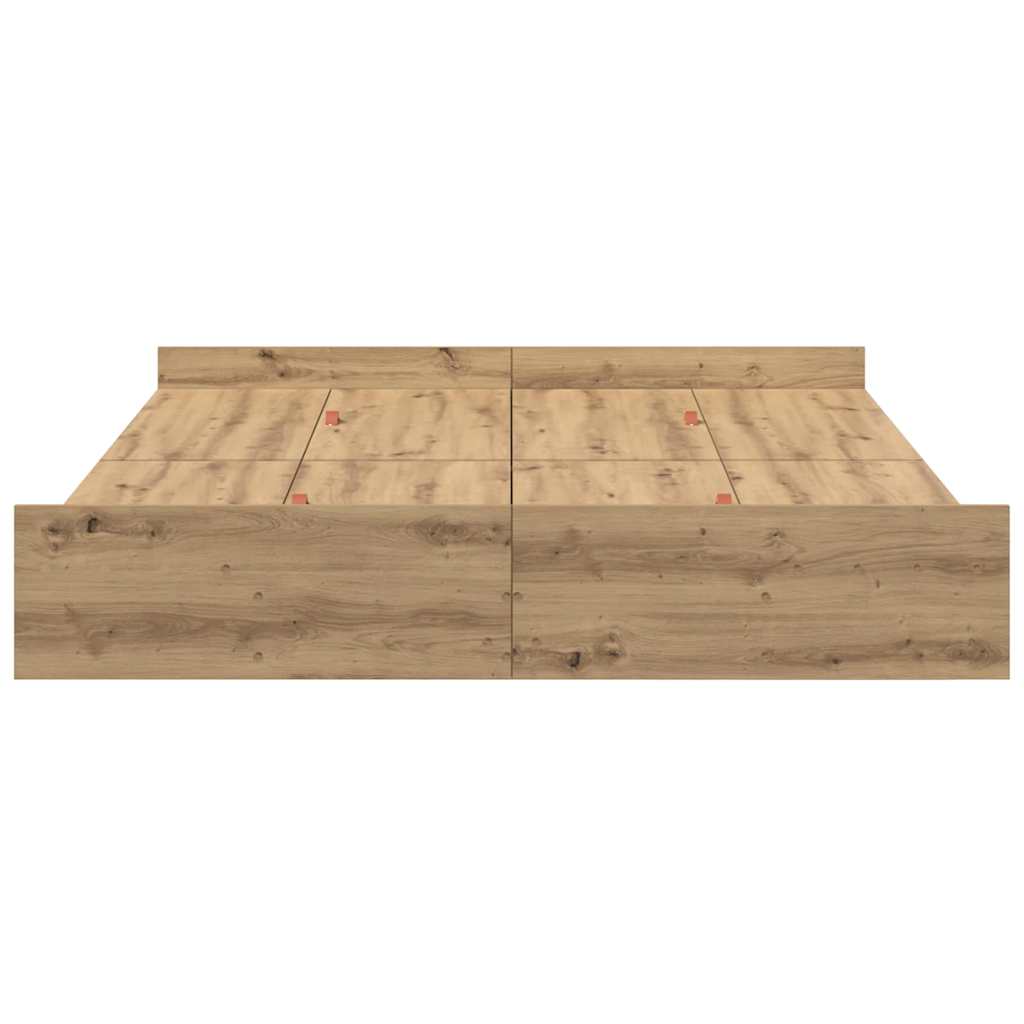 Aufbewahrungsbettgestell Artisan-Eiche 150 x 200 cm