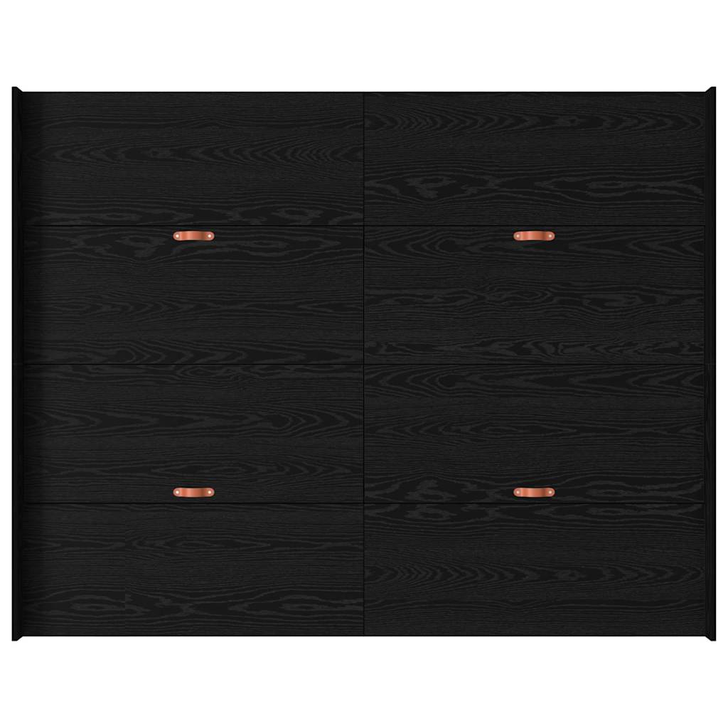 Aufbewahrungsbettgestell Schwarz Eichen-Optik 140 x 200 cm