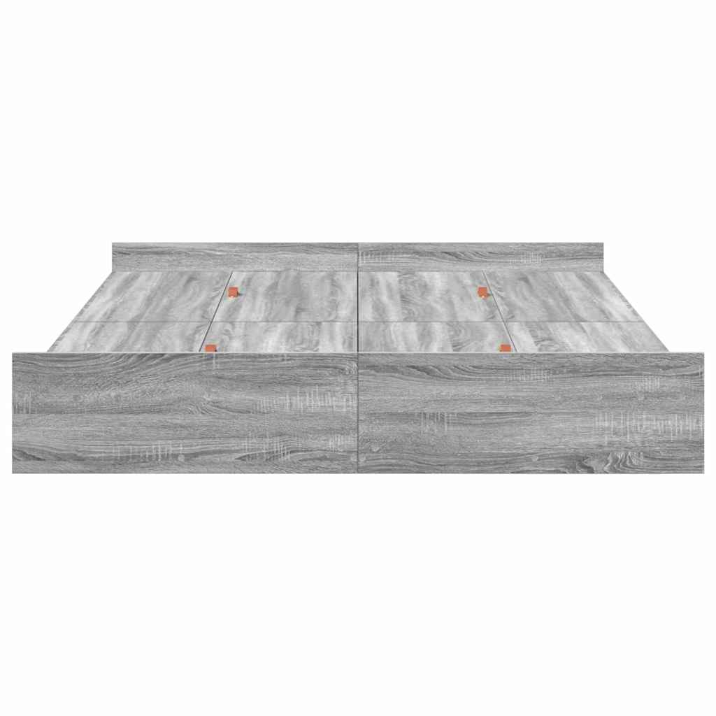 Aufbewahrungsbettgestell Graues Sonoma 140 x 190 cm