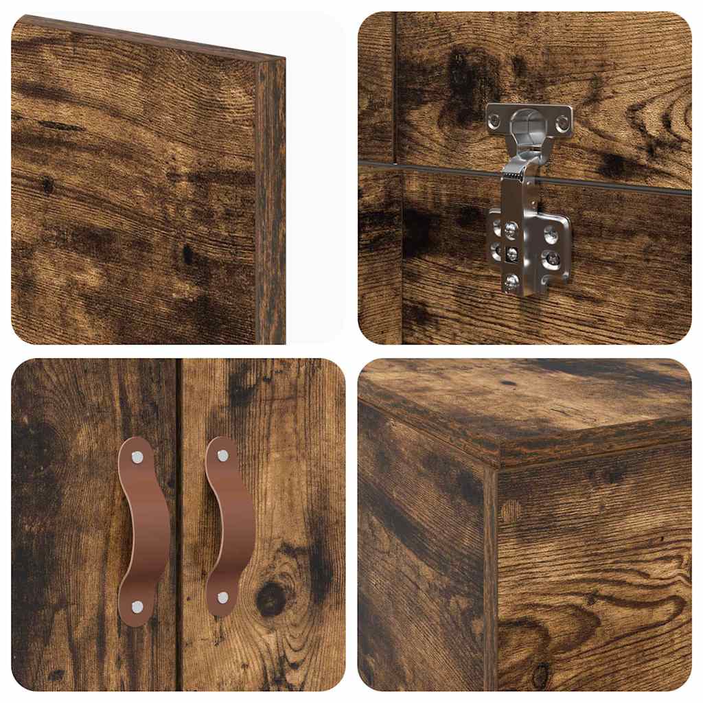 Aufbewahrungsbettgestell Geräucherte Eiche 80 x 200 cm