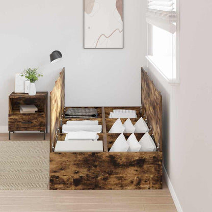 Aufbewahrungsbettgestell Geräucherte Eiche 80 x 200 cm