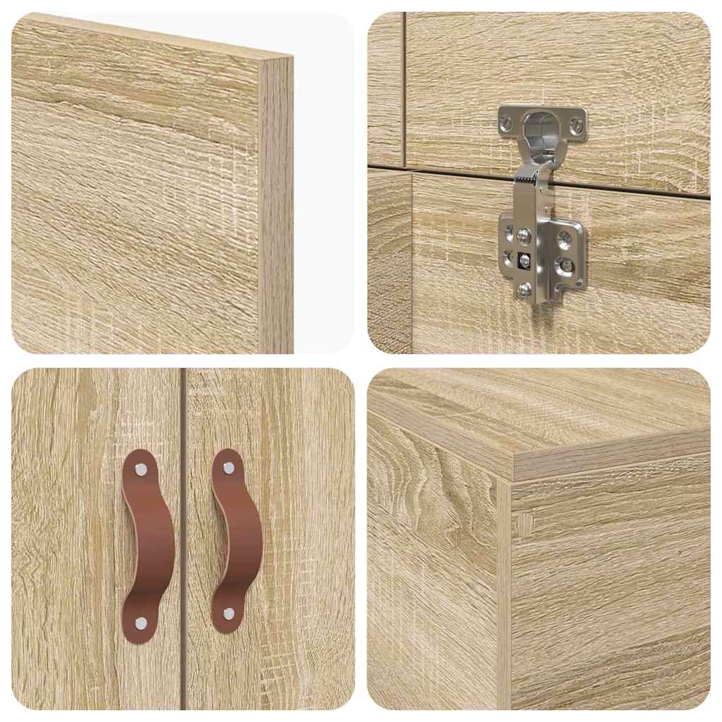 Aufbewahrungsbettgestell Sonoma-Eiche 90 x 200 cm Holzwerkstoff