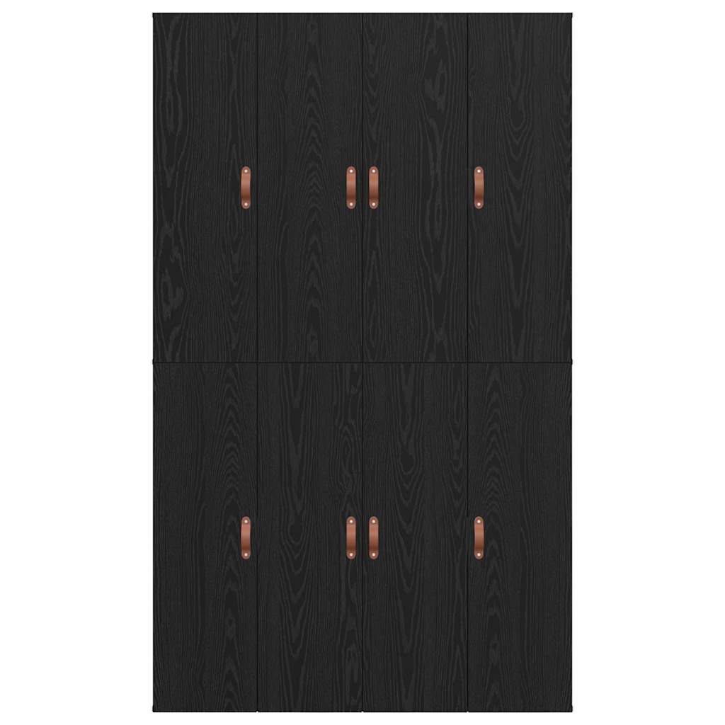 Aufbewahrungsbettgestell Schwarz Eichen-Optik 120 x 200 cm