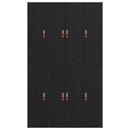 Aufbewahrungsbettgestell Schwarz Eichen-Optik 120 x 200 cm