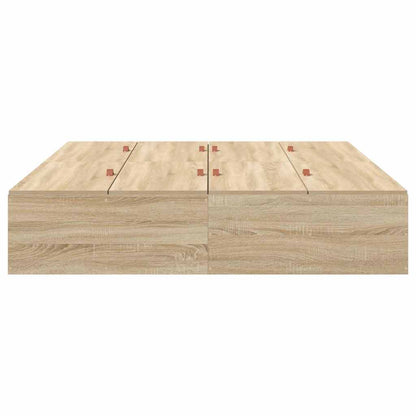 Aufbewahrungsbettgestell mit Speicher Sonoma-Eiche 160 x 200 cm