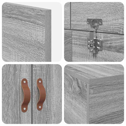 Aufbewahrungsbettgestell mit Speicher Graues Sonoma 70 x 190 cm