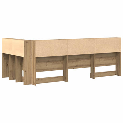 vidaXL Aufbewahrungskopfteil Artisan-Eiche 90 cm Holzwerkstoff