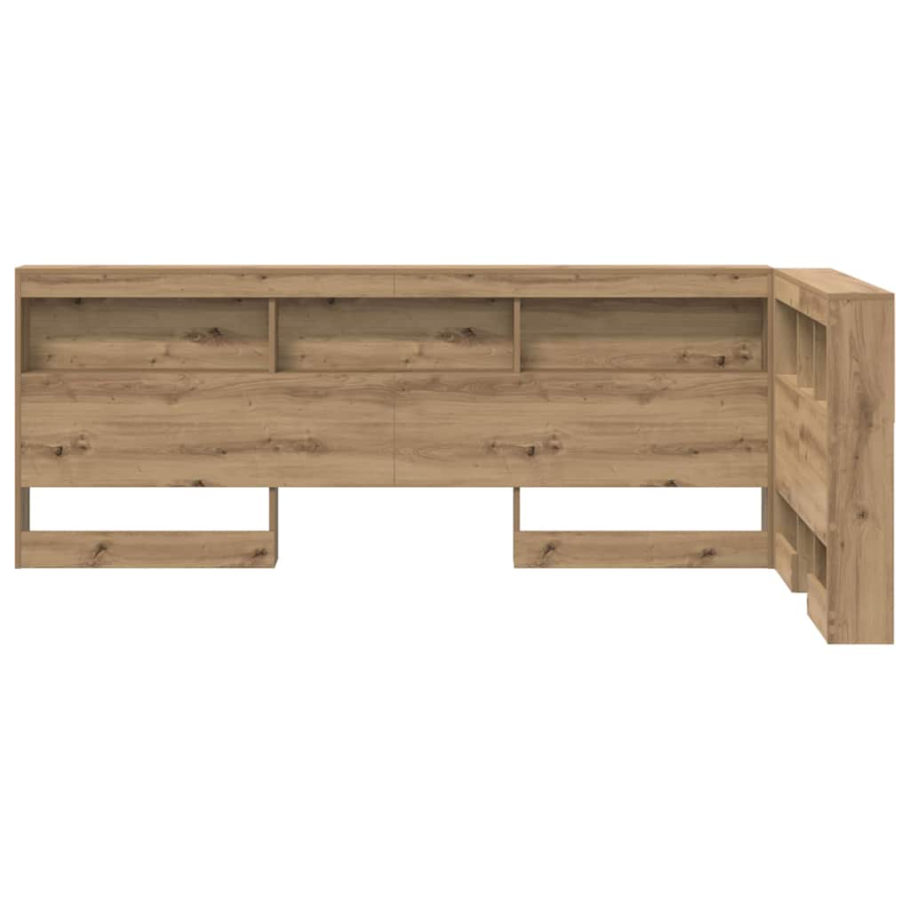 vidaXL Aufbewahrungskopfteil Artisan-Eiche 90 cm Holzwerkstoff