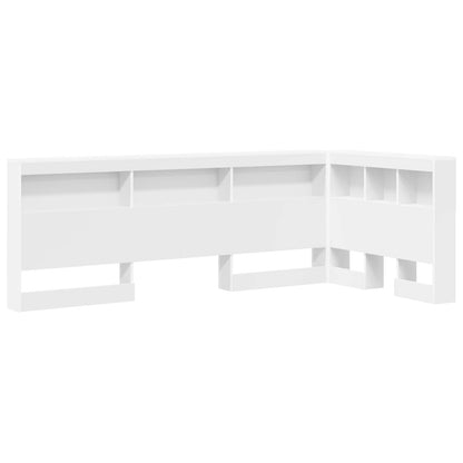 vidaXL Aufbewahrungskopfteil mit Regal Weiß 100 cm Holzwerkstoff