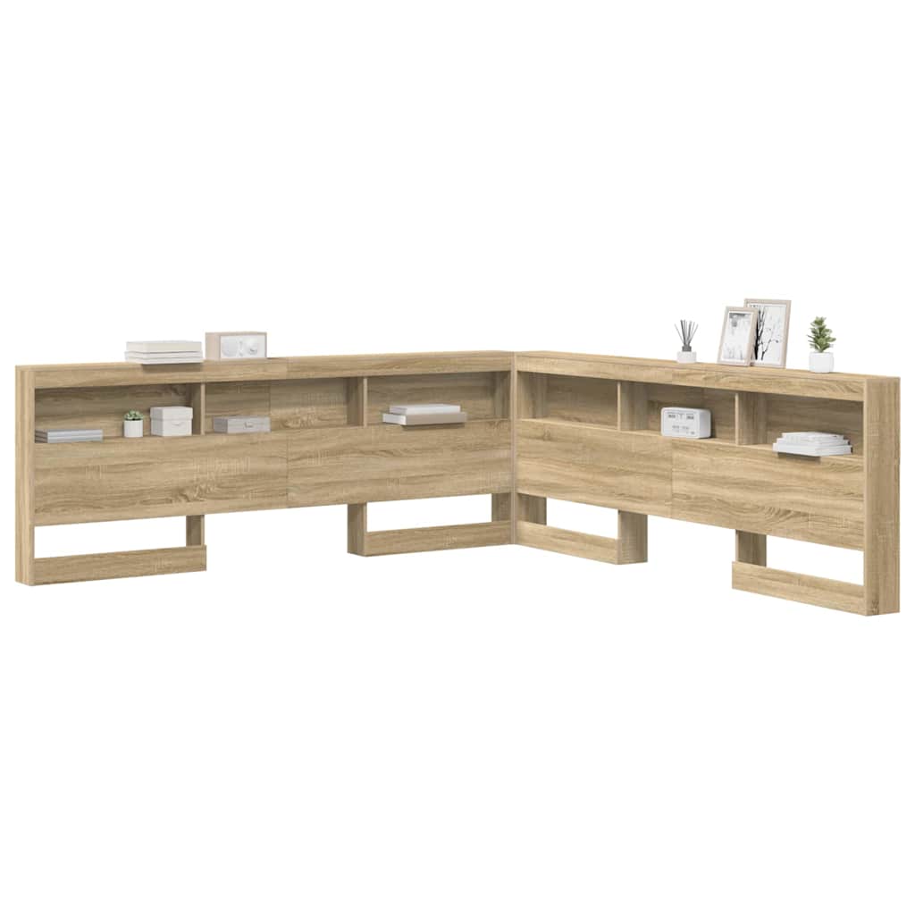 vidaXL Aufbewahrungskopfteil Sonoma-Eiche 200 cm Holzwerkstoff