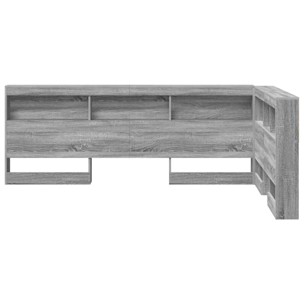 vidaXL Aufbewahrungskopfteil Graues Sonoma 120 cm Holzwerkstoff