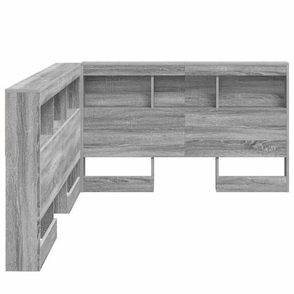 vidaXL Aufbewahrungskopfteil Graues Sonoma 120 cm Holzwerkstoff
