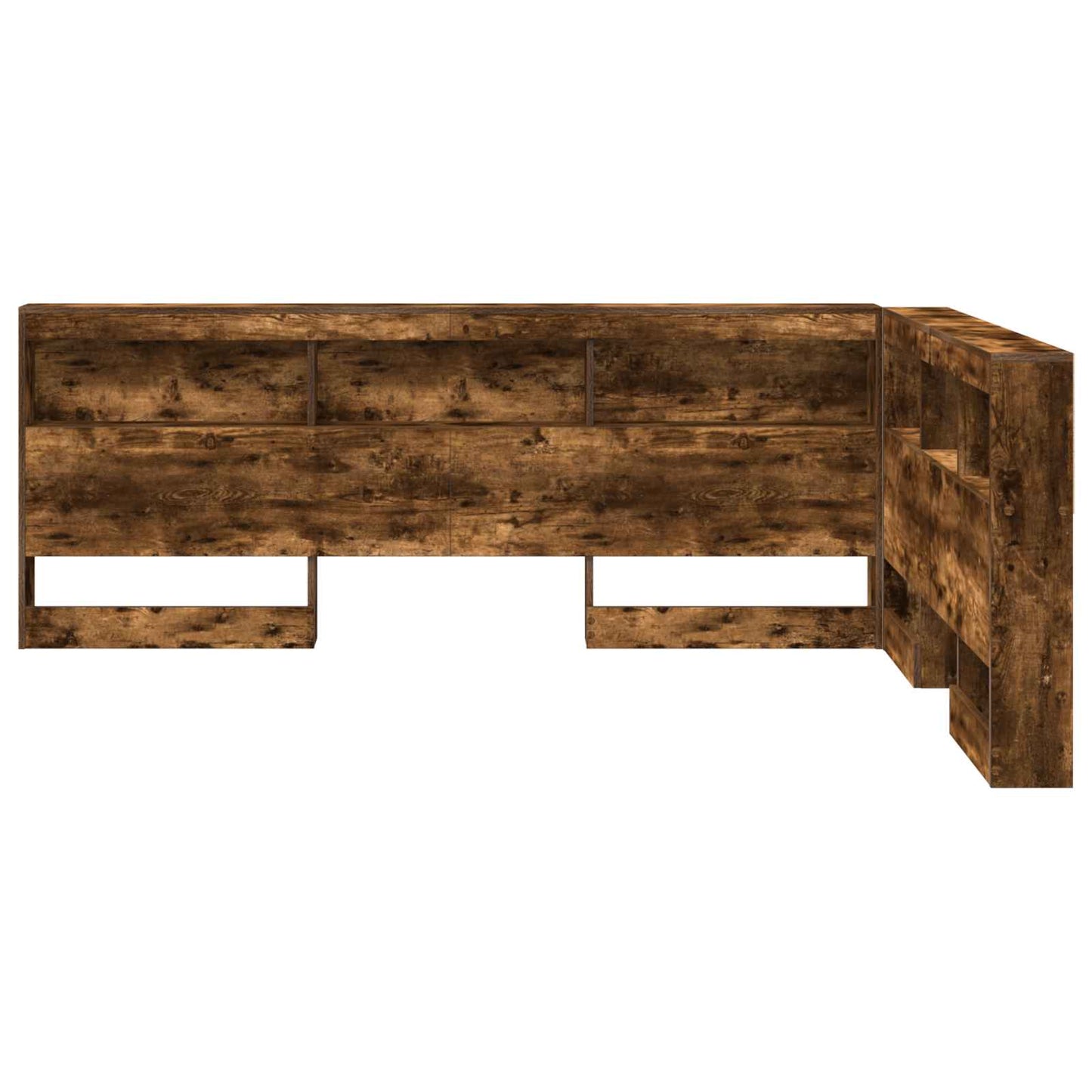 vidaXL Aufbewahrungskopfteil Geräucherte Eiche 140 cm Holzwerkstoff