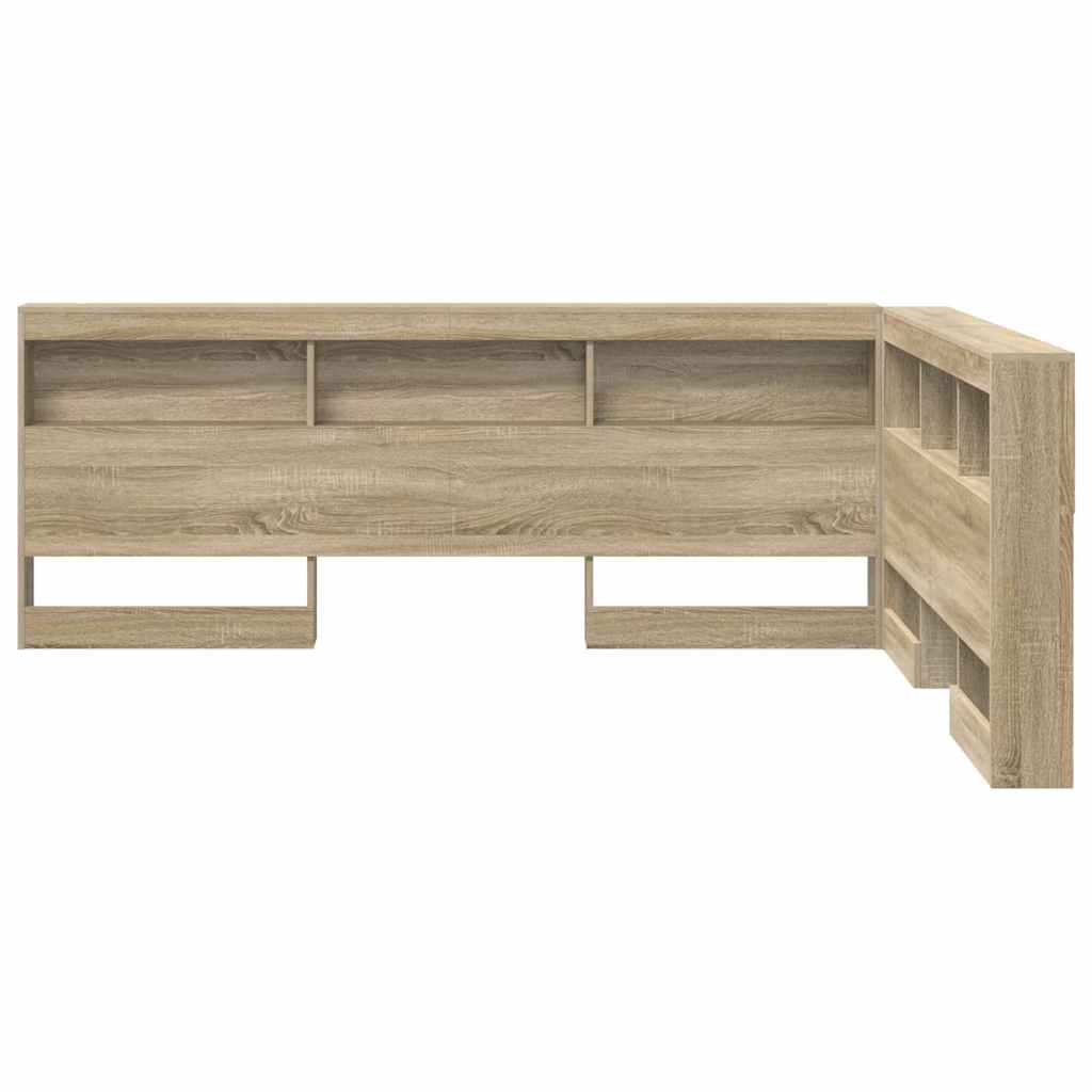 vidaXL Aufbewahrungskopfteil Sonoma-Eiche 150 cm Holzwerkstoff