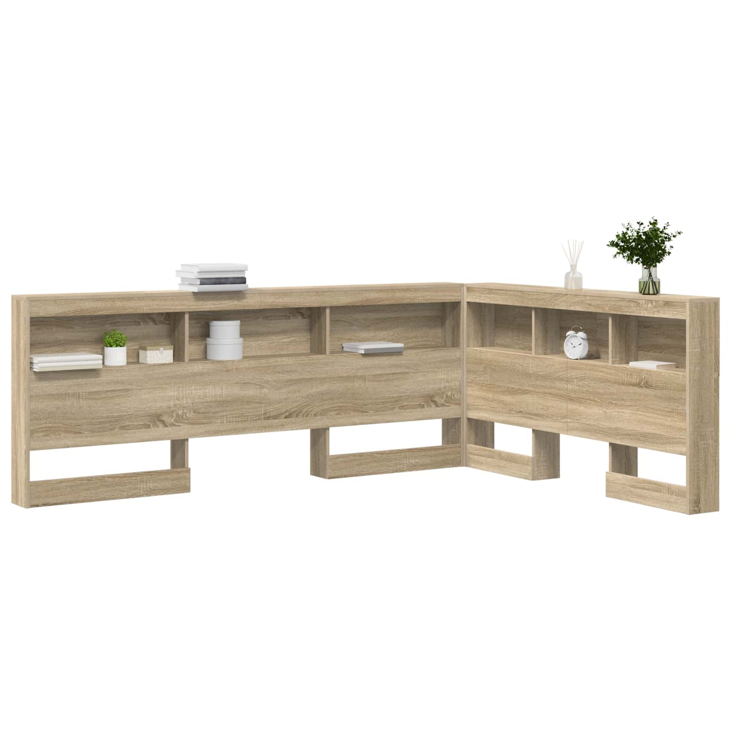 vidaXL Aufbewahrungskopfteil Sonoma-Eiche 160 cm Holzwerkstoff
