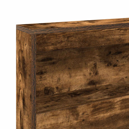 vidaXL Stauraum-Kopfteil mit Regal Räuchereiche 160 cm Holzwerkstoff