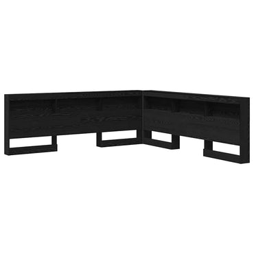 vidaXL Aufbewahrungskopfteil Schwarz Eichen-Optik 180 cm Holzwerkstoff