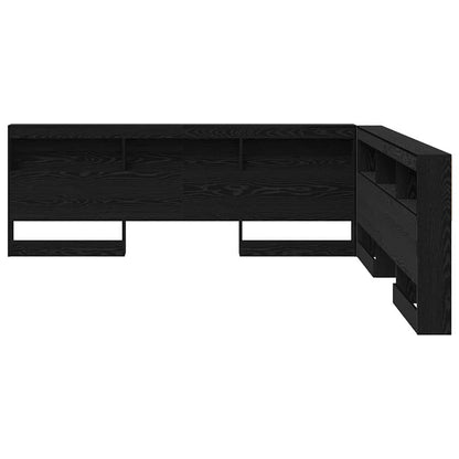 vidaXL Aufbewahrungskopfteil Schwarz Eichen-Optik 180 cm Holzwerkstoff