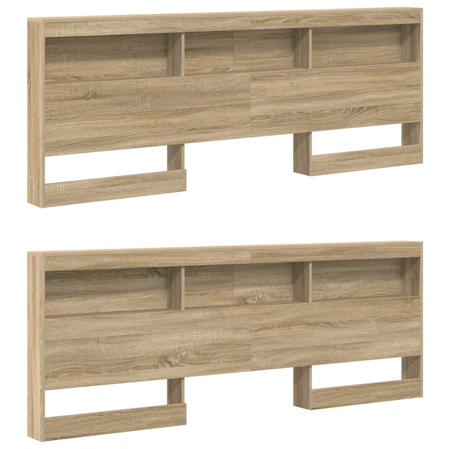 vidaXL Stauraum-Kopfteil mit Regal Sonoma-Eiche 180 cm Holzwerkstoff