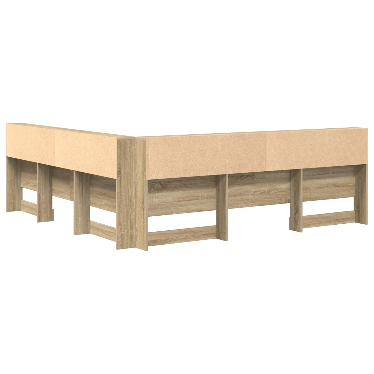 vidaXL Stauraum-Kopfteil mit Regal Sonoma-Eiche 180 cm Holzwerkstoff