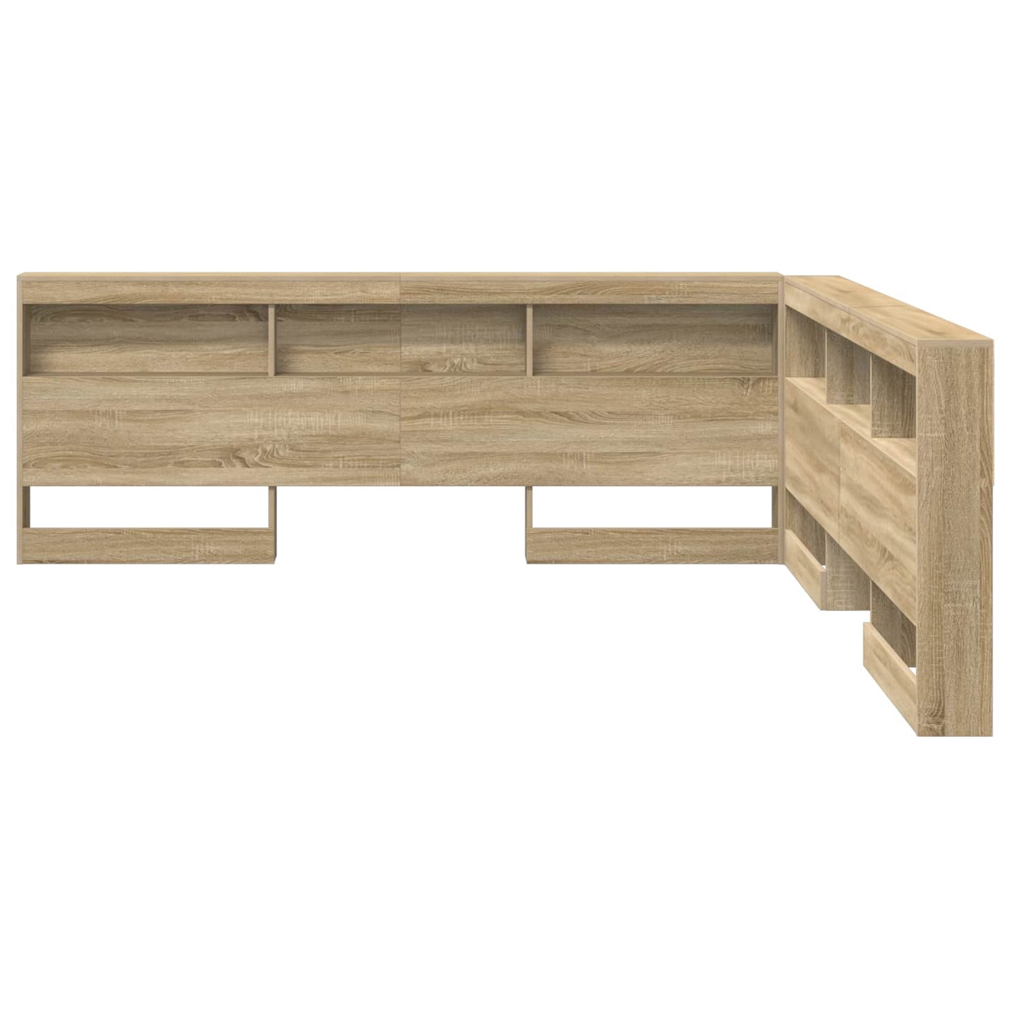 vidaXL Stauraum-Kopfteil mit Regal Sonoma-Eiche 180 cm Holzwerkstoff