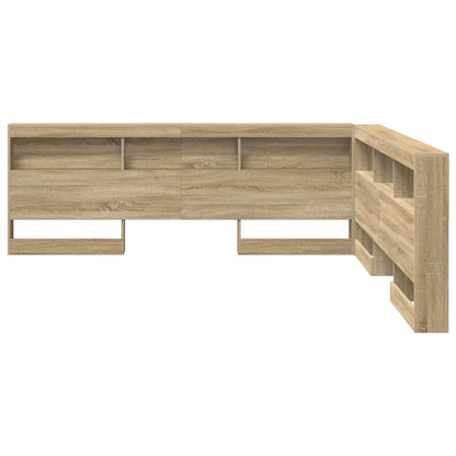 vidaXL Stauraum-Kopfteil mit Regal Sonoma-Eiche 180 cm Holzwerkstoff