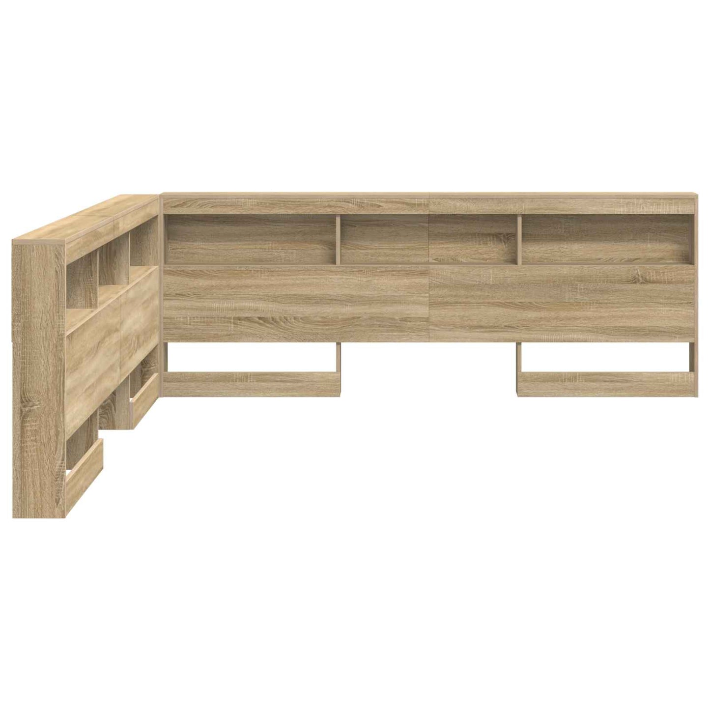 vidaXL Stauraum-Kopfteil mit Regal Sonoma-Eiche 180 cm Holzwerkstoff