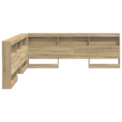 vidaXL Stauraum-Kopfteil mit Regal Sonoma-Eiche 180 cm Holzwerkstoff