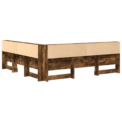 vidaXL Aufbewahrungskopfteil Geräucherte Eiche 180 cm Holzwerkstoff