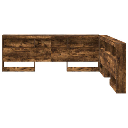 vidaXL Aufbewahrungskopfteil Geräucherte Eiche 180 cm Holzwerkstoff