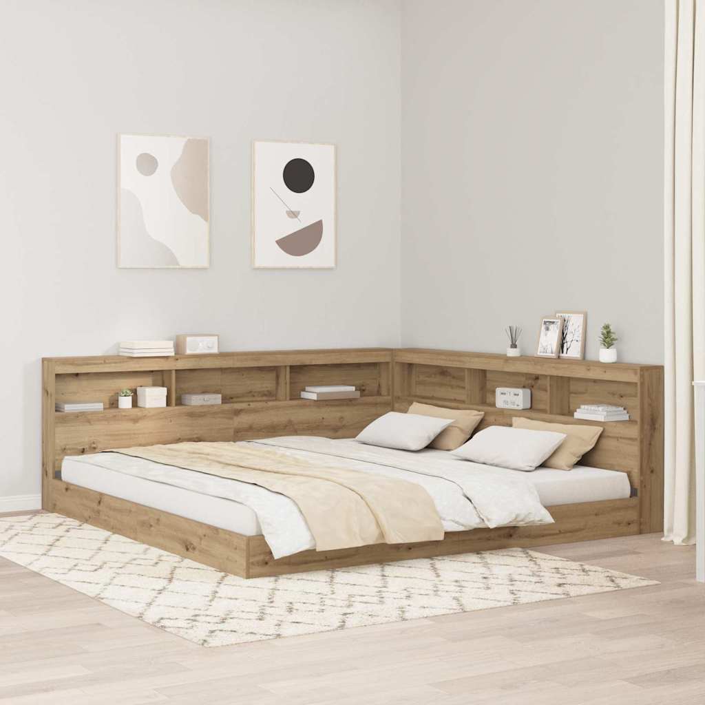 vidaXL Aufbewahrungskopfteil Artisan-Eiche 180 cm Holzwerkstoff