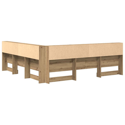 vidaXL Aufbewahrungskopfteil Artisan-Eiche 180 cm Holzwerkstoff