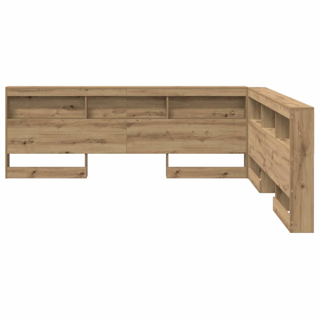 vidaXL Aufbewahrungskopfteil Artisan-Eiche 180 cm Holzwerkstoff