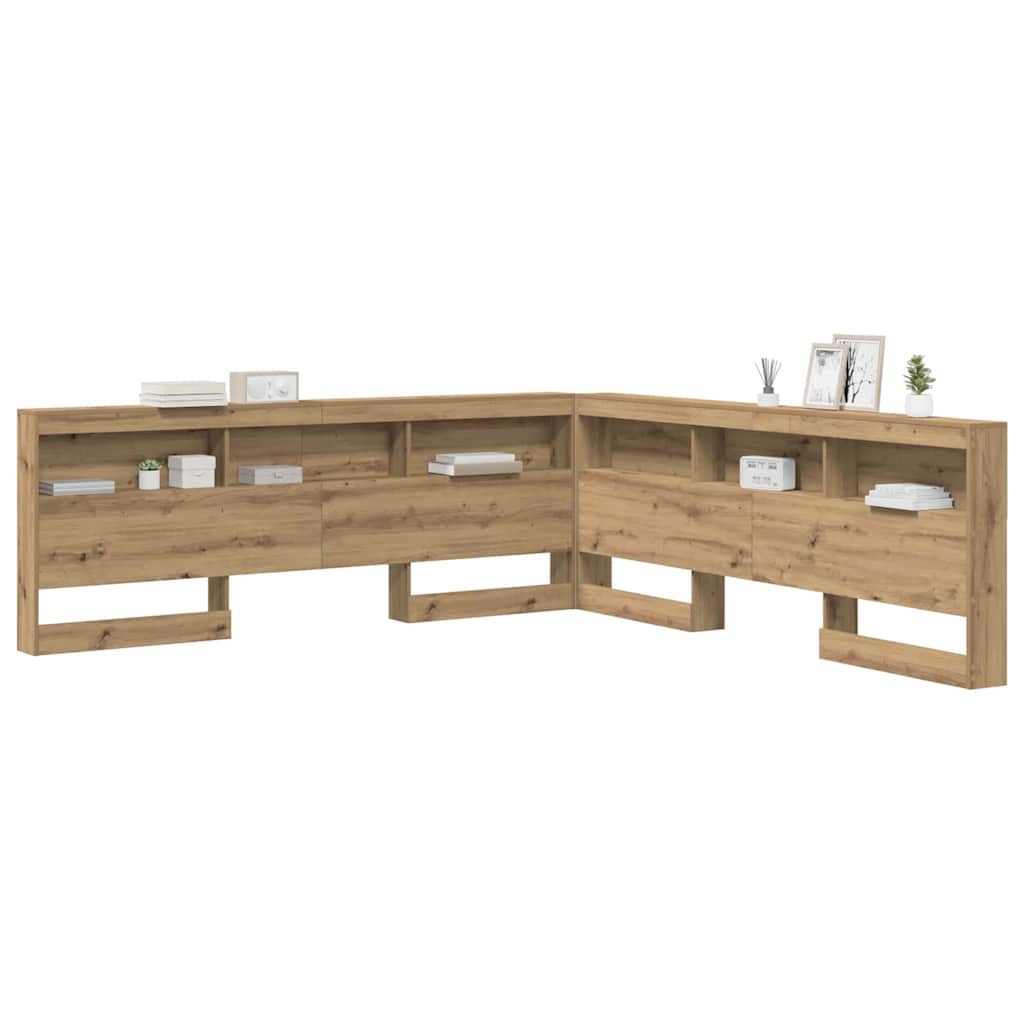 vidaXL Aufbewahrungskopfteil Artisan-Eiche 180 cm Holzwerkstoff
