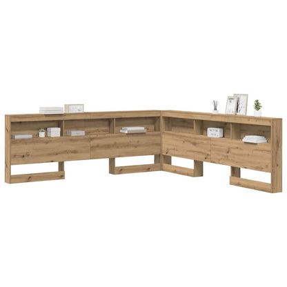 vidaXL Aufbewahrungskopfteil Artisan-Eiche 180 cm Holzwerkstoff
