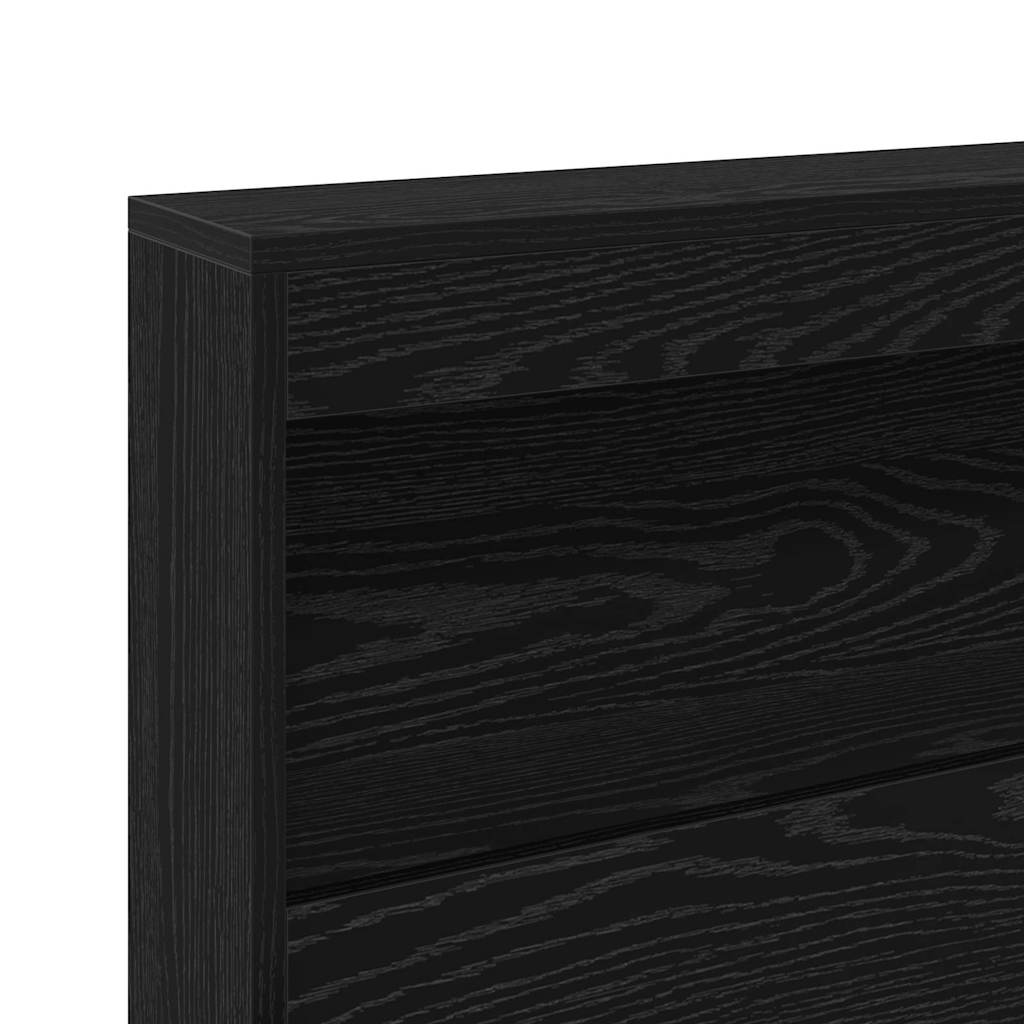 vidaXL Aufbewahrungskopfteil Schwarz Eichen-Optik 90 cm Holzwerkstoff