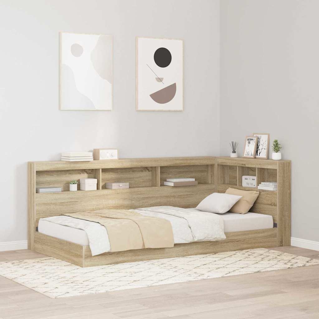 vidaXL Aufbewahrungskopfteil Sonoma-Eiche 90 cm Holzwerkstoff