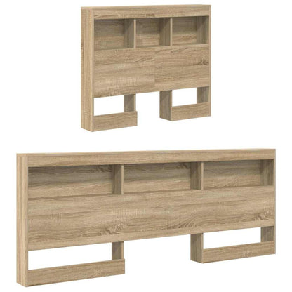 vidaXL Aufbewahrungskopfteil Sonoma-Eiche 90 cm Holzwerkstoff
