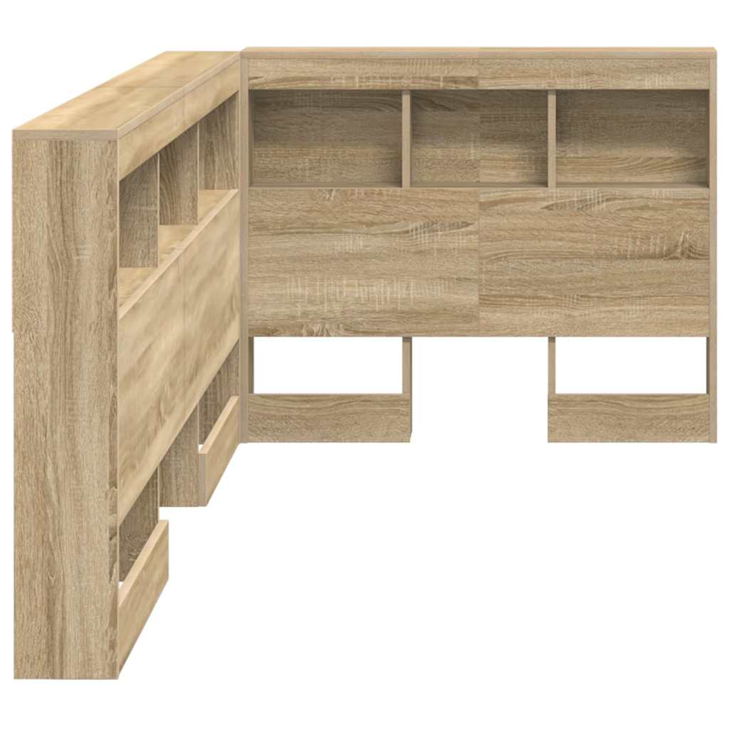 vidaXL Aufbewahrungskopfteil Sonoma-Eiche 90 cm Holzwerkstoff