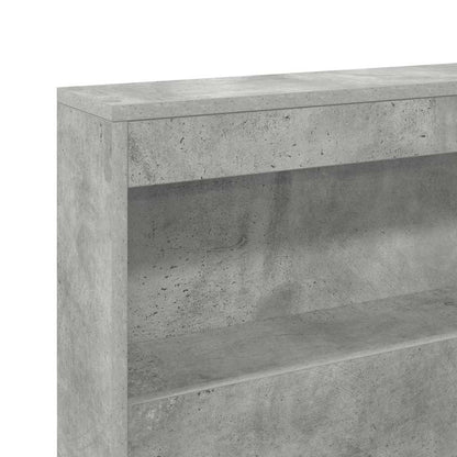 vidaXL Aufbewahrungskopfteil mit Regal Beton Grau 90 cm Holzwerkstoff