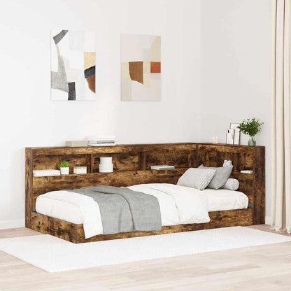 vidaXL Aufbewahrungskopfteil Geräucherte Eiche 90 cm Holzwerkstoff