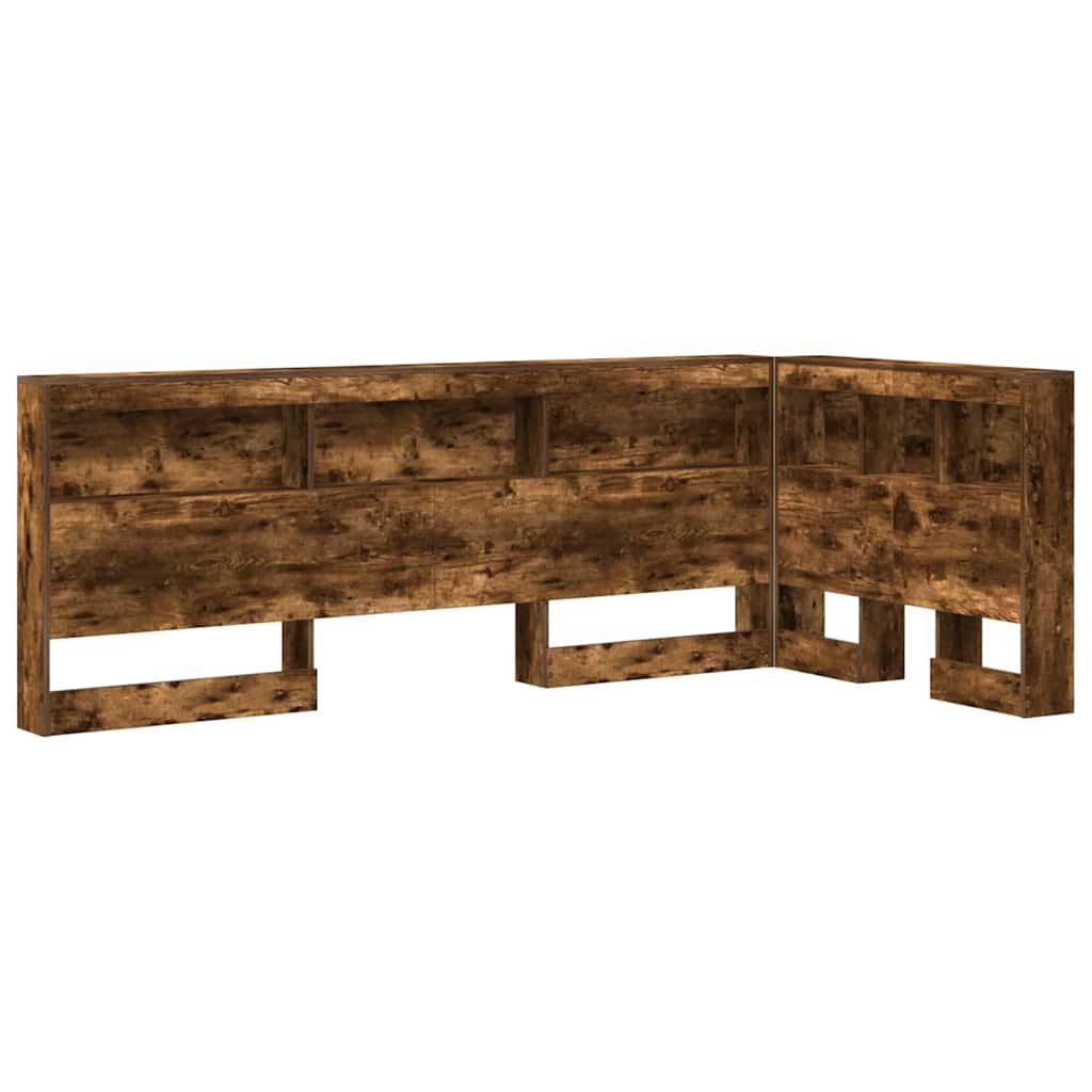 vidaXL Aufbewahrungskopfteil Geräucherte Eiche 90 cm Holzwerkstoff